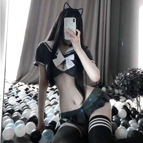 Women Sexy Lingerie School Girl Costumes Students Uniform Cosplay Porno Outfit Cheerleader Mini Skirt Erotic Sex Dress