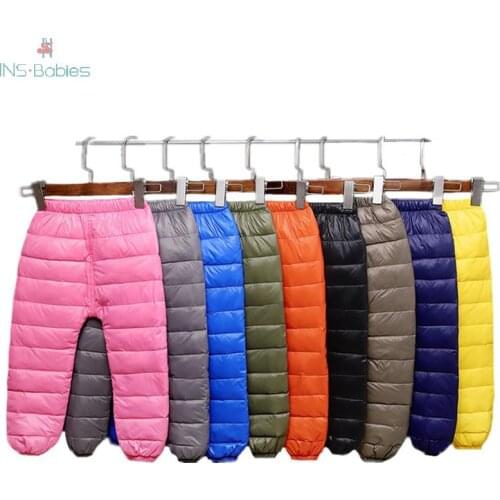Winter Children Down Trousers Boys Pants 9 colors Baby Girl Clothes outwear warm clothing Baby Girl Winter Pants 2y-6y kids 2020