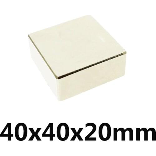 1/2/3/5PCS 40x40x20 mm Thick Quadrate Permanent Magnets Strip Neodymium Magnet N35 40x40x20mm Strong Magnetic Magnets 40*40*20 m