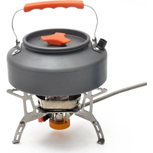 1.1L Camping Kettle Outdoor Coffee Teapot Ultralight Camping Hiking Travel Tableware Portable Picnic Hanging Pot