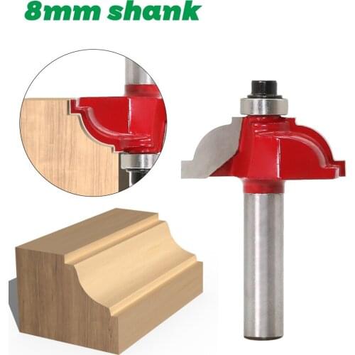 1PC 8MM Shank Milling Cutter Wood Carving Wood Router Bit Straight End Mill Trimmer Cleaning Flush Trim Corner Round Cove Bits