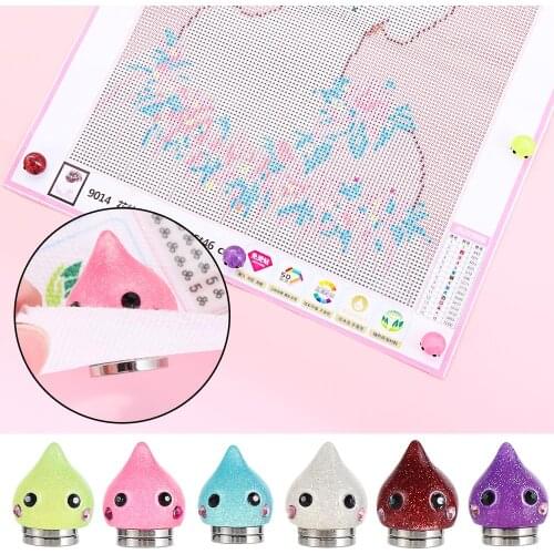 1PC Diamond Painting Cover Holder Glitter Drop Fridge Magnet Minders Parchment Paper Holder DIY Crafts Diamond Painting Tools