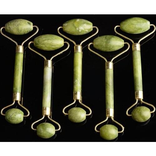 1Pcs Portable Face Massage Pratical Jade Facial Massage Roller Healthy Face Body Head Foot Nature Massage Tool
