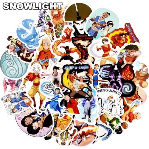 10/50pcs/set Avatar The Last Airbender Cartoon Waterproof Anime Stickers For Luggage Skateboard Laptop Motorcycle Bicycle