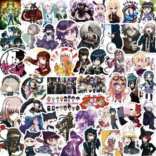 10/50PCS Mixed Danganronpa Game Stickers DIY Snowboard Laptop Luggage Fridge Guitar Graffiti Waterproof Classic Kid Toy Stickers