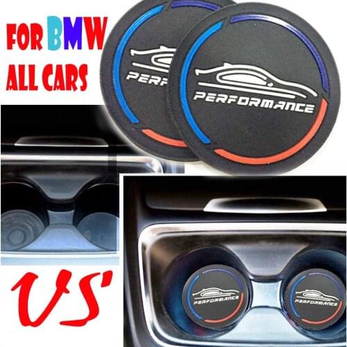 2pc Car Styling Cup Mat For BMW 1 2 3 4 5 7 Series X1 X2 X3 X4 X5 X6 X7 E90 E60 E39 F30 F10 F20 G01 G30 E84 F34 F48 F07 F15 E70