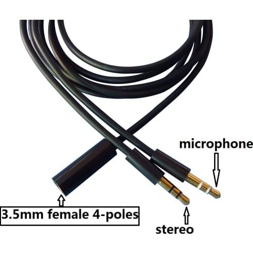 2 male to 1 female 3.5mm audio headphone microphone splitter cable adapter 1.5meter