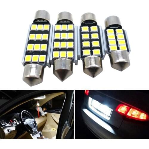 31mm 36mm 39mm 41mm SMD 2835 LED White Dome Festoon Car Light CANBUS Error Free C5W LED Lamp auto Bulb interior light 12V