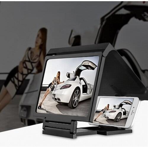 3D Video HD-Magnifier Mobile Screen Amplifier Eye Care Multifunction Phone Holder Projector For Cell Phone Accessories