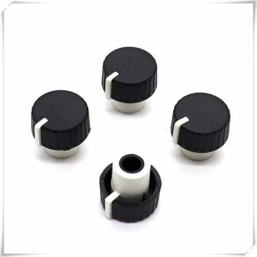 5 Pieces Plastic Long handle Flower Shaft Knob Diameter 19.5mm Height 18mm Potentiometer Knob Gear Shaped Inner Hole 6mm