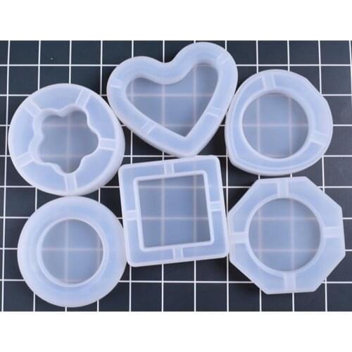 6 Style Various Shapes Ashtray Mould Epoxy Resin Molds Silicone Casting Molds DIY Supplies for Jewelry Making Findings