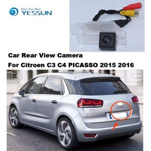 Car Parking Rear View Camera For Citroen C3 C4 PICASSO 2015 2016 CCD HD Night Vision Waterproof Backup Reverse CAM