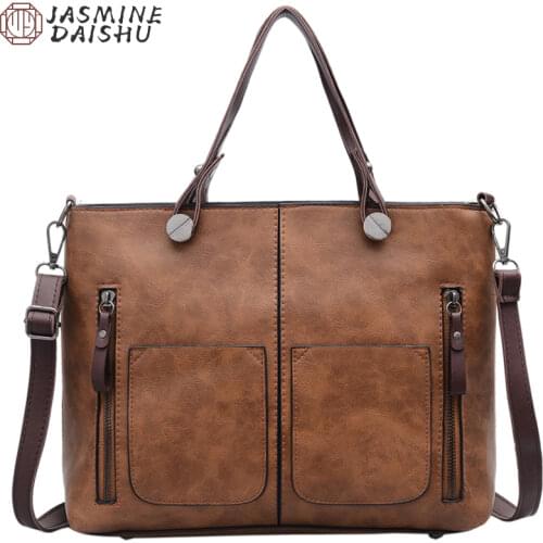 New Brand Vintage Lady Handbags Designer Women Shoulder Bags Famous Double Pocket Bag Casual Tote Bags Sac a Main 2020