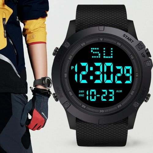 LED Digital Watches for Men Sports Watch Glass Dial 30M Waterproof Resin Strap Wristwatch Male Clock Relogio Masculino Drop Ship
