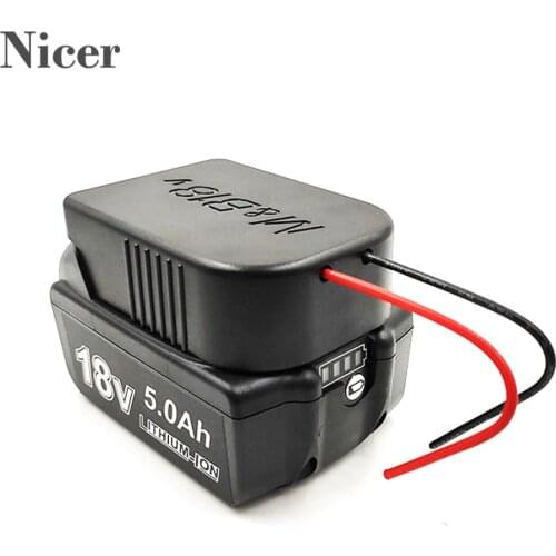 For MAKITA&BOSCH BL1820/30/40 18V Battery Power Mount Connector Adapter Dock Holder With 12 Awg Wires Battery Adaptor Parts