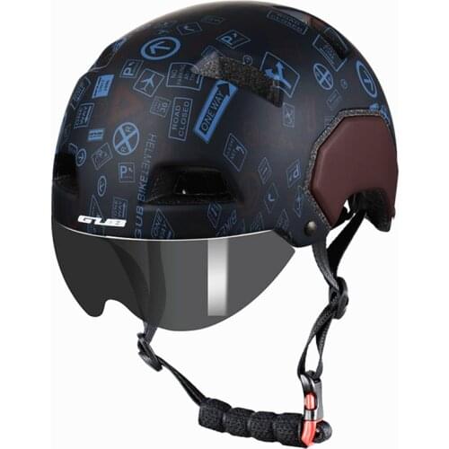 GUB Breathable Cycling Helmet With Magnetic Goggles Mountain Road Bike Helmets Motorcycle Safety Riding Cap Cycling Sunglasses