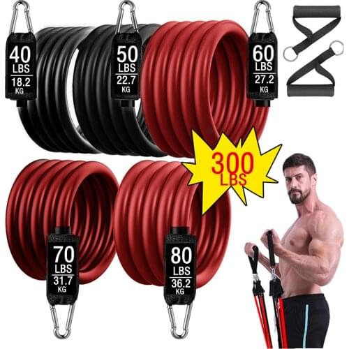 16Pcs Elastic Resistance Fitness Bands Set Expander Yoga Exercise Rubber Tubes Band Stretch Training Home Gyms Workout Pull Rope