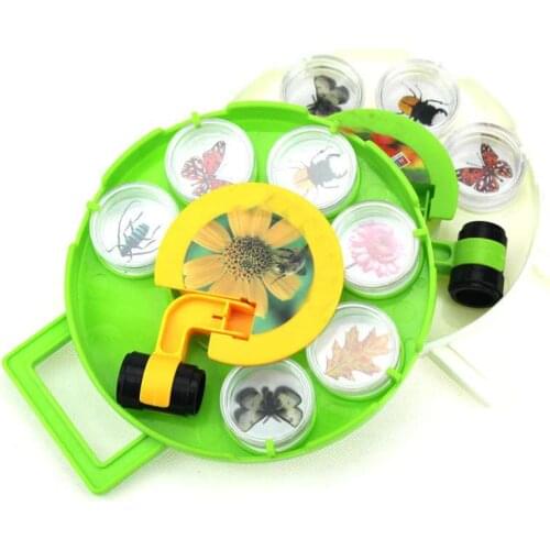 Lens children science len Rotating Insect Collecting Box Viewer Magnifying Lens Children Science Toy Biological Education
