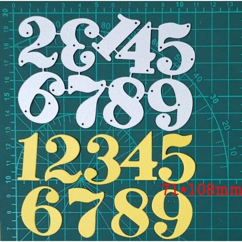 Metal Steel Die Cuts 1-9 Numbers 2021 New Crafts Cutting Dies Stencil For DIY Scrapbook Paper Cards Blade Punch Embossing Die