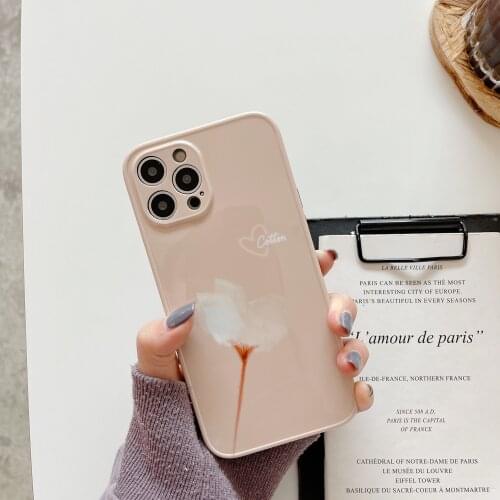 Retro Korean sweet girls white rose flower art Phone Case For iPhone 11 12 Pro Max Xr Xs Max 7 8 Plus 7Plus Cute soft Back Cover