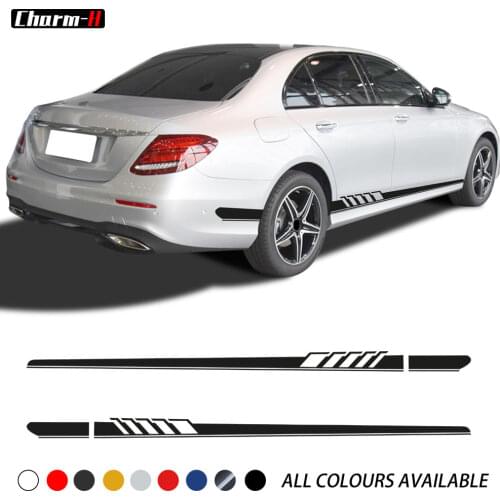 AMG Edition Side Skirt Door Side Stripes Sticker for Mercedes Benz E Class W212 W213 E200 E250 E300 E350 E63 AMG Accessories
