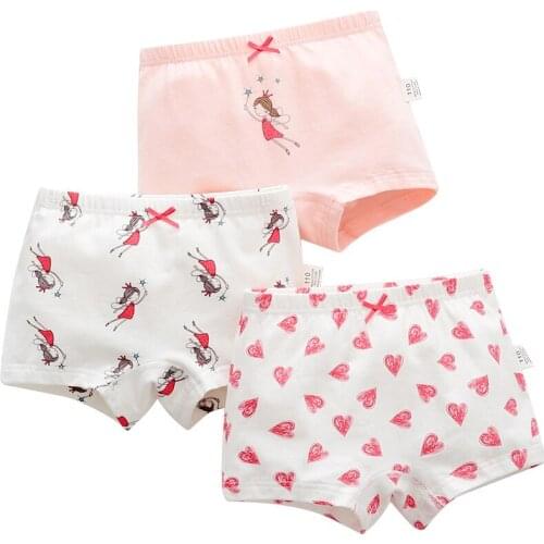 Girls' Underwear Triangle Pure Cotton Boxers Summer Girls' Shorts Western Style Red Cotton Childrens Boxers Cute panties
