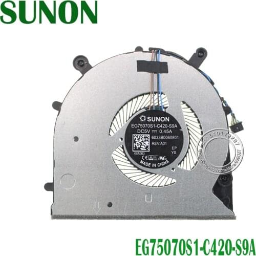 New Original CPU Cooler Cooling Fan For HP ProBook 650 G4 EG75070S1-C420-S9A 6033B0060801 DC5V 0.45A