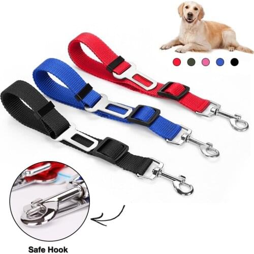 Vehicle Car Pet Dog Seat Belt Puppy Car Seatbelt Harness Lead Clip Pet Dog Supplies Safety Lever Auto Traction Products