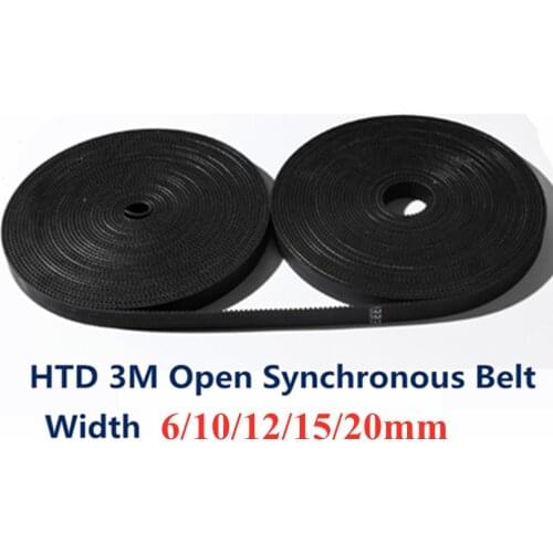5/10Meters HTD 3M Open Synchronous belt Width 6/10/12/15/20/mm Arc Tooth Rubber fiberglass Neoprene 3M timing belt Engraving CNC