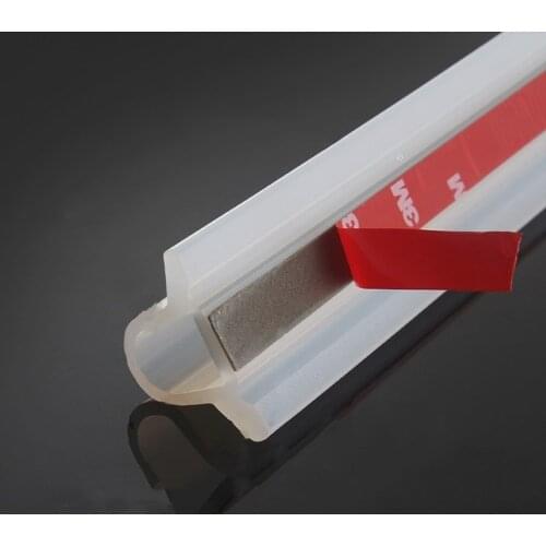 Adhesive Bathroom Water Stop Strip Kitchen Door Floor Water Retaining Bar Sills 40x25mm Silicone Adhesive Sealing Strip