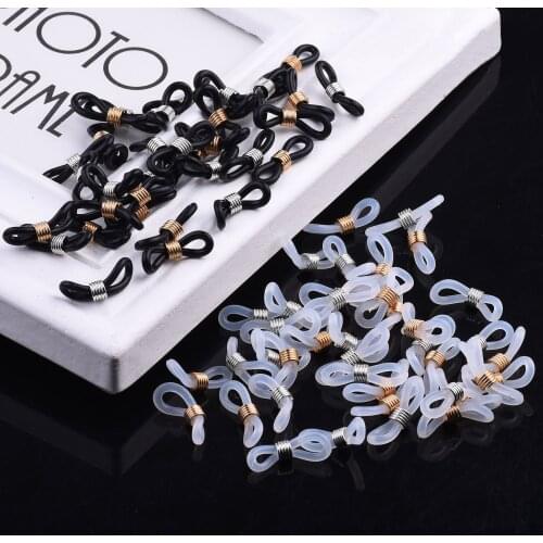 100pcs/lot Silicone loop Ear hook Glasses silicone wholesale for Eyeglass Chain accessories 20*4.5mm