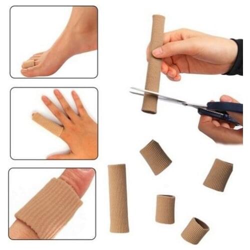 15cm Fabric Gel Tube Bandage Finger Toe Protectors Feet Pain Relief Corns and Calluses Tube Bunion Guard 2pcs/lot