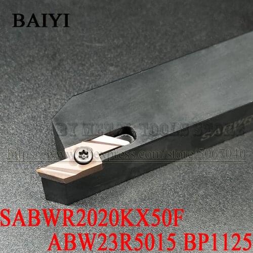 SABWR SABWR2020KX50F back turning tool spring steel walking machine tool holder and ABW23R5015 BP1125 carbide Inserts