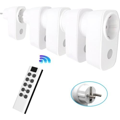 MSLE EU Socket Smart Plug Outlet Universal RF 433 Mhz Remote Control Home Appliance Programmable Electrical Outlet Light Switch