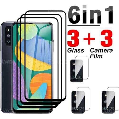 6 in 1 Protector Camera Glass For Samsung Galaxy F52 5G On Samsun F 52 6.6" SM-E5260 Clear HD Transparent Screen Full Cover Film