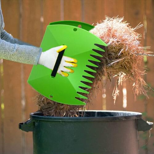 1 Pair 1Pair Leaves Garden Cleaning Rubbish Leaf Scoop Collect Tool Hand Rakes Trimming Grass Portable Yard Lawn Grabber Pick Up