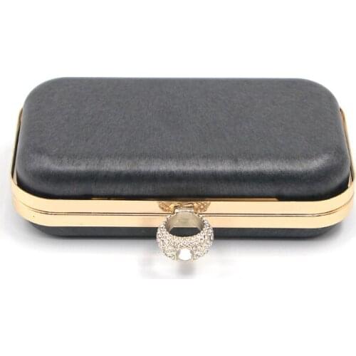 18.3X10.5 cm crystal ring Metal Round Box Purse Frame Handles for DIY Craft Replacement Handbag Evening Bag Parts Accessories