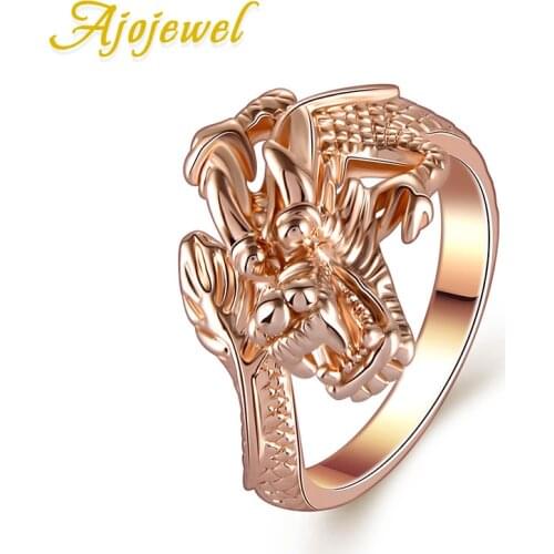 Ajojewel Brand Animal Jewelry Personality Gold-color Dragon Rings For Women And Men