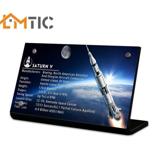 Acrylic Display Stand Brand For 21309 Apollo Saturn V Building Blocks Compatible With Ideas Childrens Toys Gift(No Block)