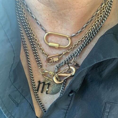 Free shiping corrente collar mujer women necklace choker tennis links chain big clasp collier collares naszyjnik bijoux ouija