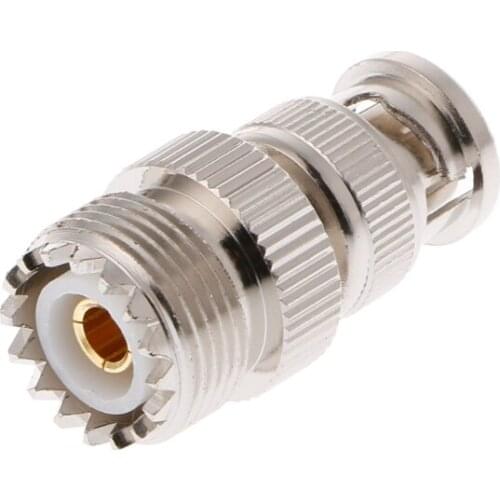 BNC Male Plug To UHF SO239 PL-259 Female Jack RF Coaxial Adapter Cable Connector E65B