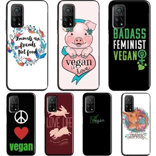 Veganism Vegan Quote Phrase For POCO M3 Pro F3 X3 NFC Case For Xiaomi Mi Note 10 Lite A3 9T 10T Pro Mi 11 Lite Coque
