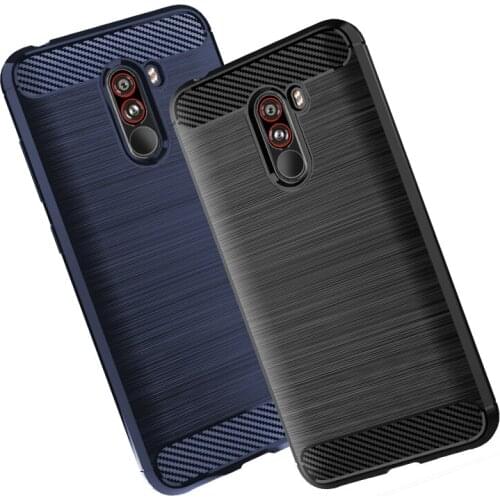 For Pocophone F1 Case ZROTEVE TPU Shockproof Cover Carbon Fiber pattern Brushed Cases For Xiaomi PocoPhone Poco F1 Case Covers
