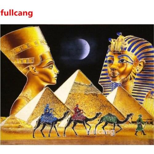 Egypt Queen 5d diy diamond Moasic Set diamond painting full Round square rhinestone puzzle Pyramid Camel Mosaic Art JX2329