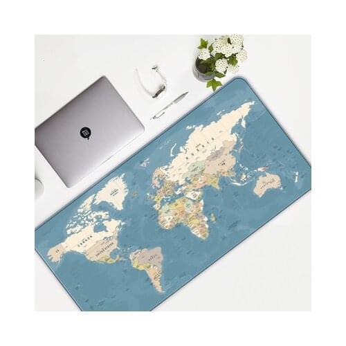 City World Map Mouse Pad Industrial Style Retro Personality Oversized Thickening Seam Waterproof Keyboard Desk Mat