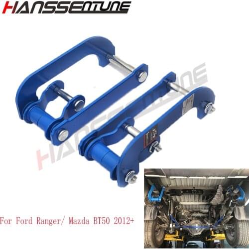 HANSSENTUNE 4x4 Suspension Spring extend 2" Double G-Shackle Anti shock shackes for Ford RANGER/Mazda bt50 2012