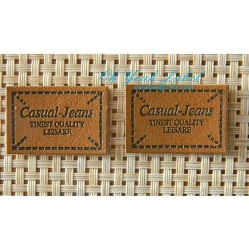 Custom made high quality leather label / leather patch /pu patch