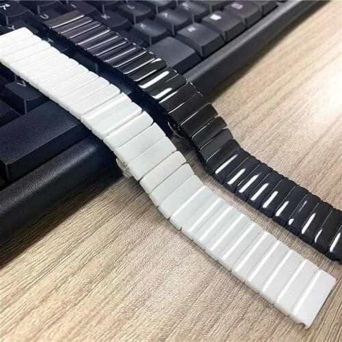 22mm 24mm Strap Ceramic Fashion Watchband for Samsung Galaxy Watch 3 45/46mm Smooth High-quality Bracelet for HUAWEI GT 2 1 46mm