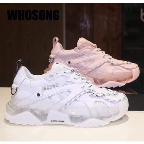 New Women Sneakers Ladies Platform Shoes Girls Genuine Leather Sport Sneakers Female Brand Chunky Sneakers White Shoes Trainers