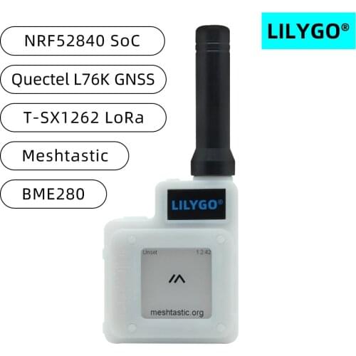 LILYGO® TTGO T-Echo Meshtastic 433 / 868 / 915MHz Module BME280 NRF52840 SX1262 LORA GPS RTC 1.54 E-Paper BLE NFC for Arduino
